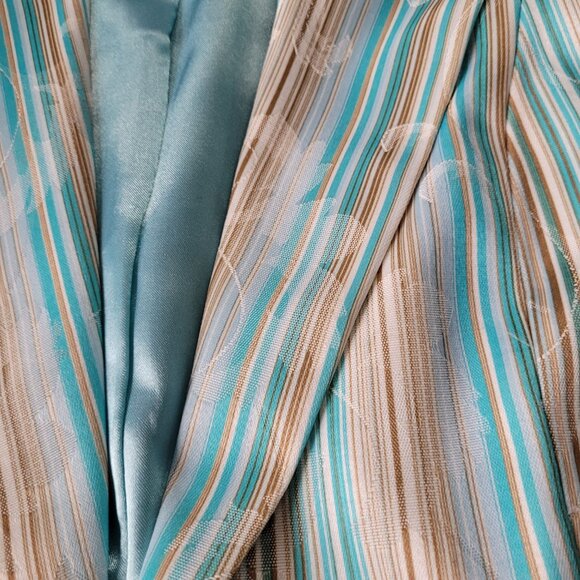 Draper's and Damon's Tiffany Blue & White Blazer, Size 14P - Picture 10 of 11